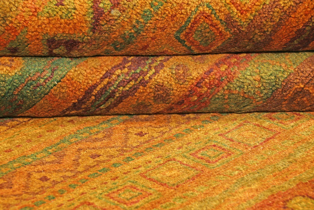 Brown Gabbeh Rug 3' 3" x 6' 5" Hand-Knotted | No. QA54796