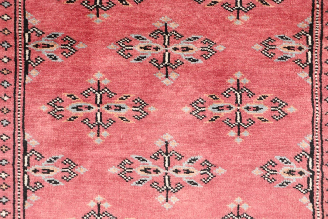 Light Coral Pakistani Butterfly Rug 2' 7" x 11' 7" Hand-Knotted | No. QA54817