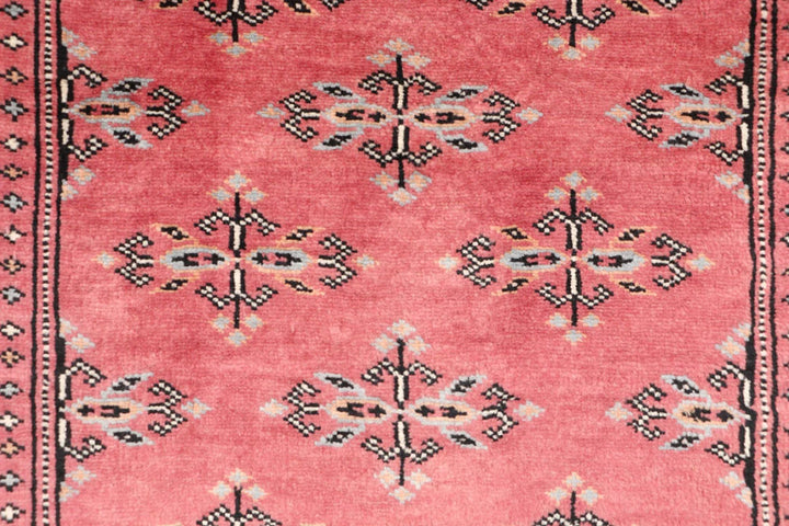 Light Coral Pakistani Butterfly Rug 2' 7" x 11' 7" Hand-Knotted | No. QA54817