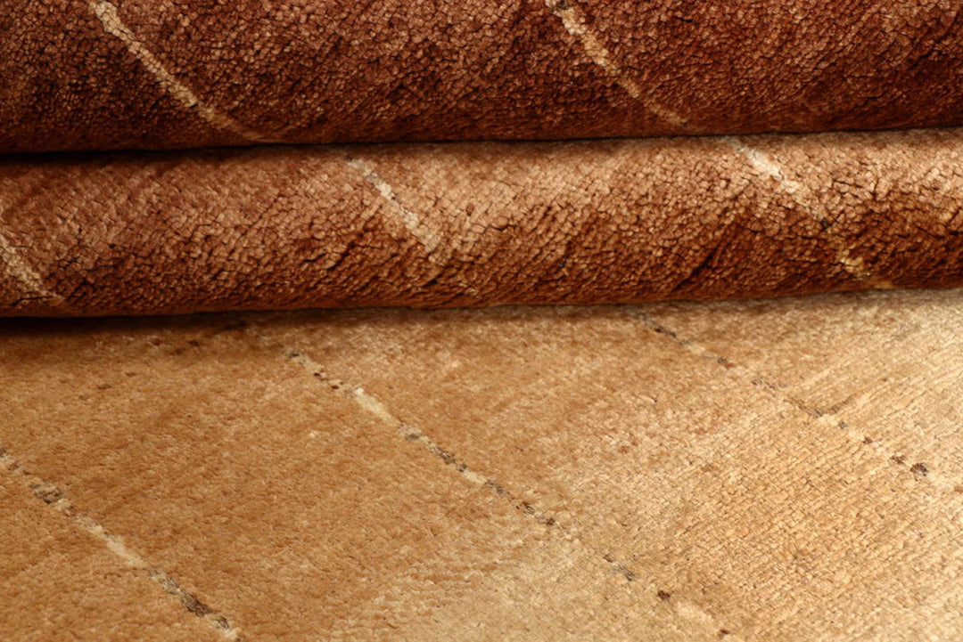 Brown Pakistani Gabbeh Rug 6' x 8' 9" Hand-Knotted | No. QA54909