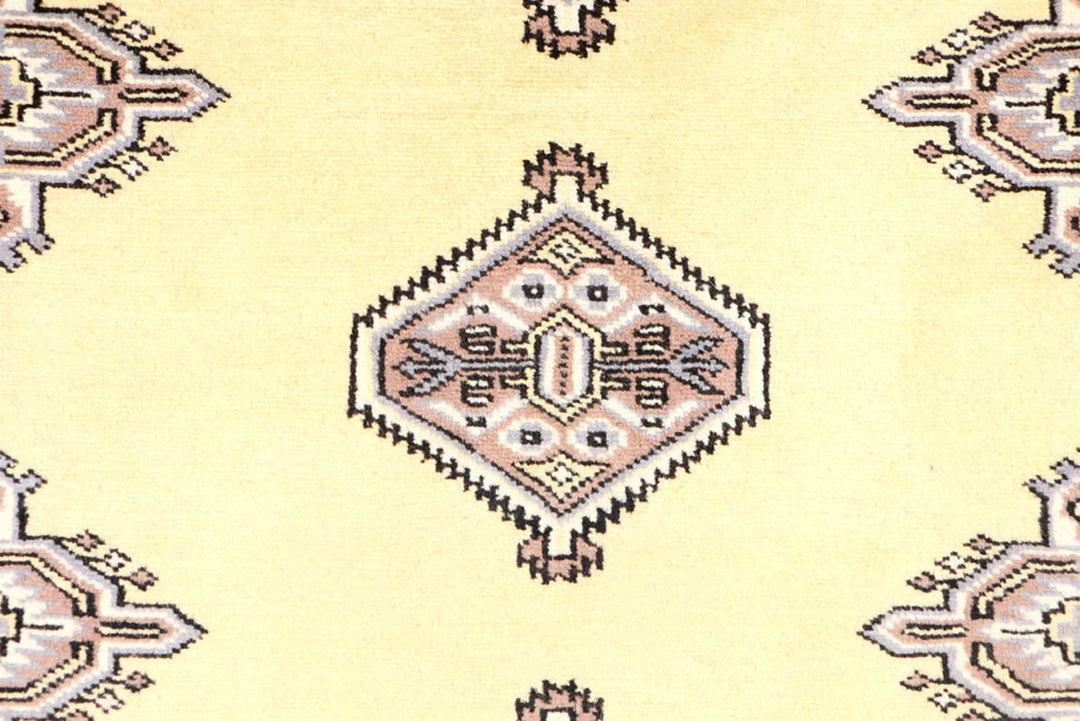 Pale Goldenrod Pakistani Jaldar Rug 3' x 5' Hand-Knotted | No. QA54951