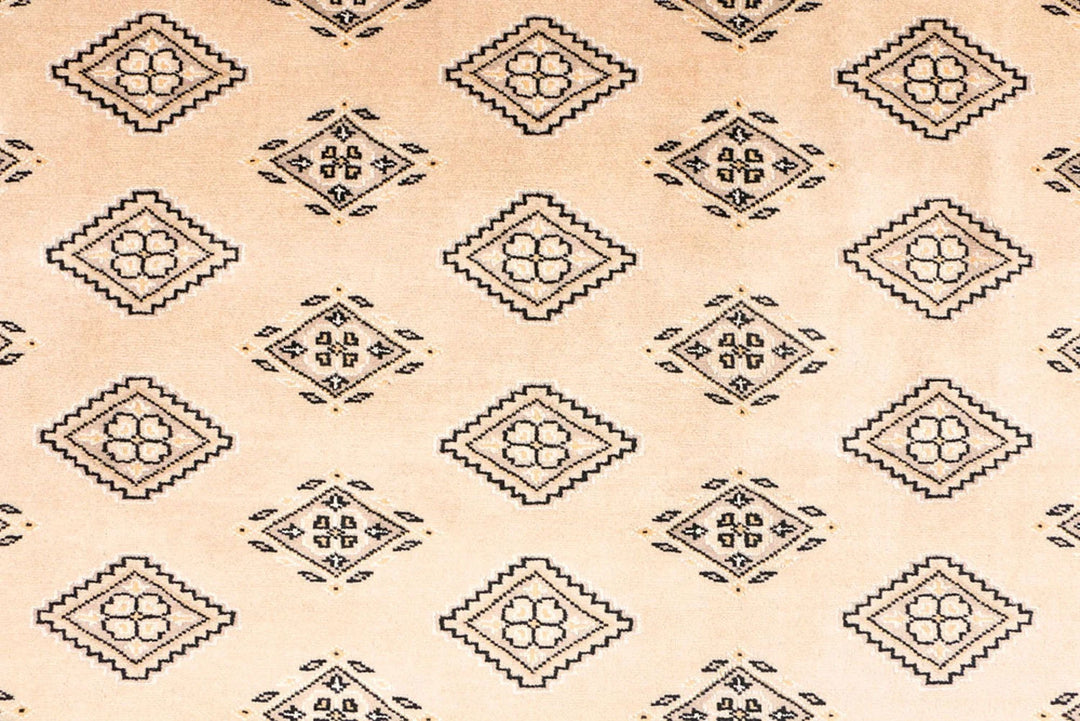 Brown Pakistani Jaldar Rug 6' 6" x 9' 10" Hand-Knotted | No. QA55194