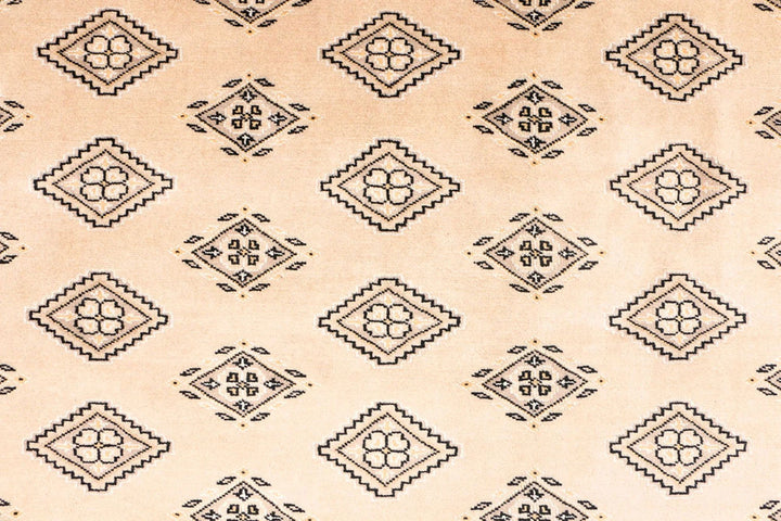 Brown Pakistani Jaldar Rug 6' 6" x 9' 10" Hand-Knotted | No. QA55194