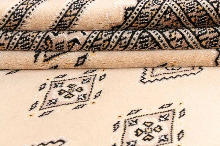 Brown Pakistani Jaldar Rug 6' 6" x 9' 10" Hand-Knotted | No. QA55194