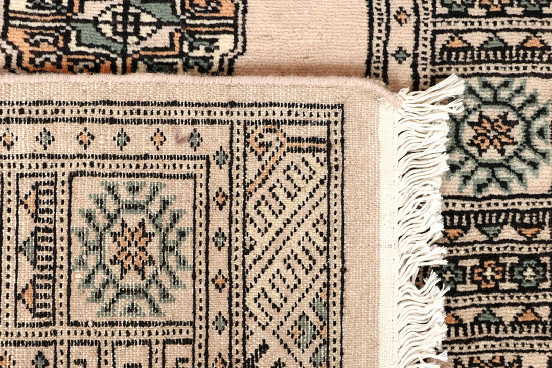 Brown Pakistani Bokhara Rug 2'6" x 12'10" Hand-Knotted | No. QA55254