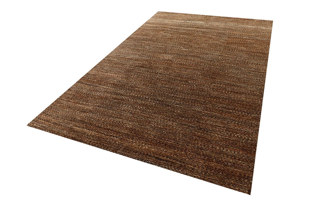 Saddle Brown Pakistani Gabbeh Rug 5' 10" x 9' 3" Hand-Knotted | No. QA55917