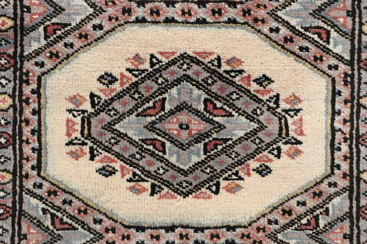 Brown Pakistani Jaldar Rug 2' 4" x 9' 4" Hand-Knotted | No. QA55987