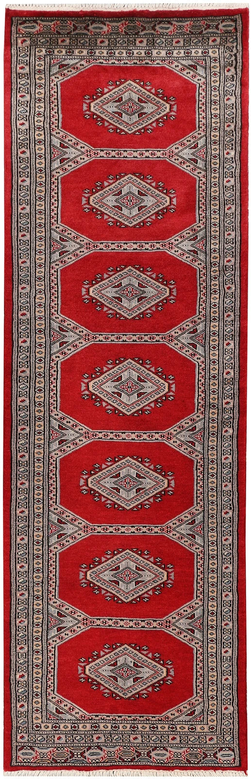 Firebrick Pakistani Jaldar Runner 2' 1" x 6' 6" Hand-Knotted | No. QA56013
