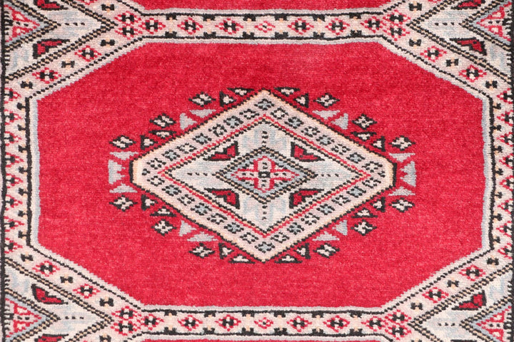 Firebrick Pakistani Jaldar Runner 2' 1" x 6' 6" Hand-Knotted | No. QA56013