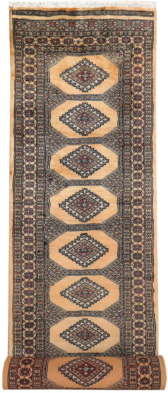 Brown Jaldar Rug 2' 7" x 11' 11" Hand-Knotted | No. QA56080