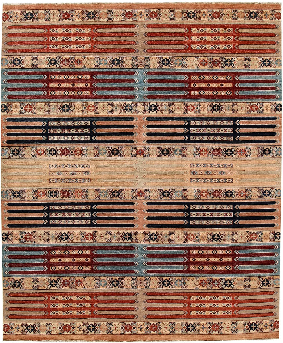 Afghan Oushak Rug 8' 3" x 9' 10" Hand-Knotted | No. QA56271