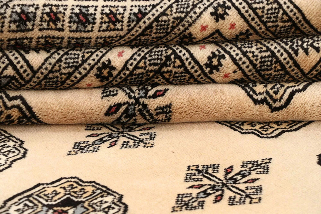 Brown Pakistani Bokhara Rug 7' 11" x 12' 2" Hand-Knotted | No. QA56369