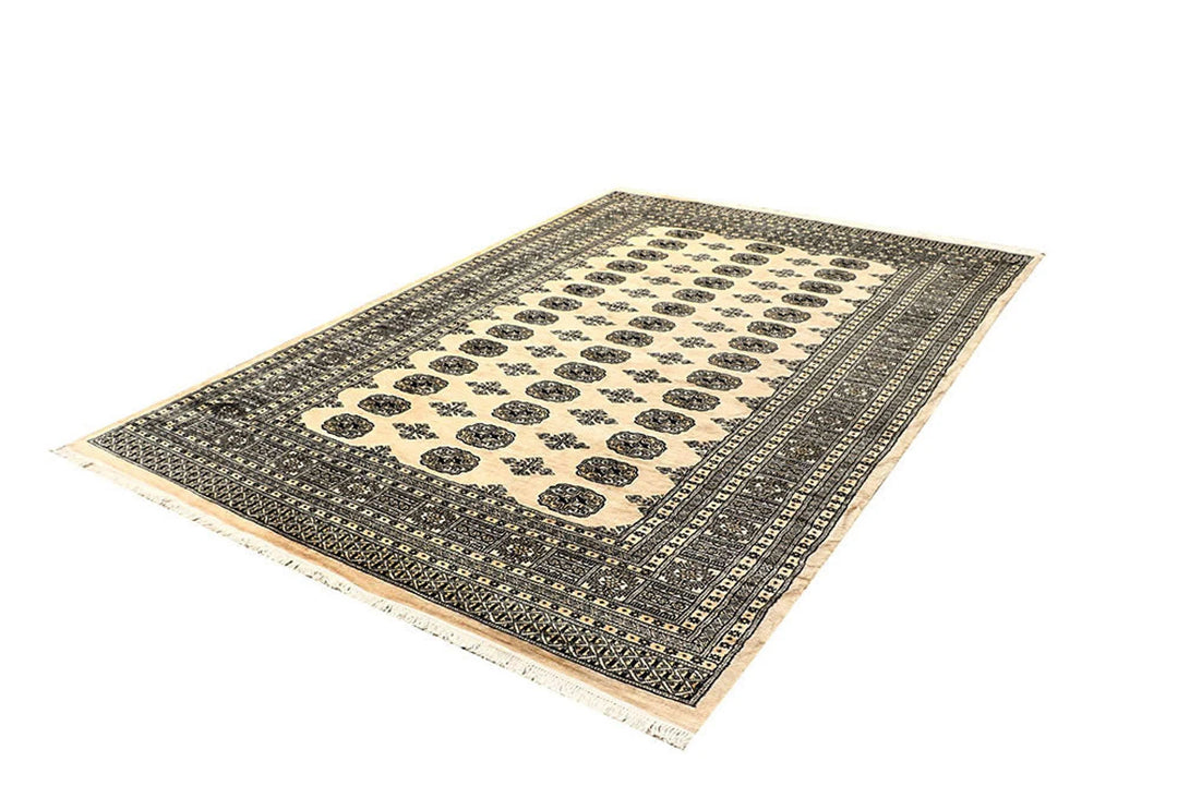 Brown Bokhara Rug 6' x 9'1" Hand-Knotted | No. QA57416