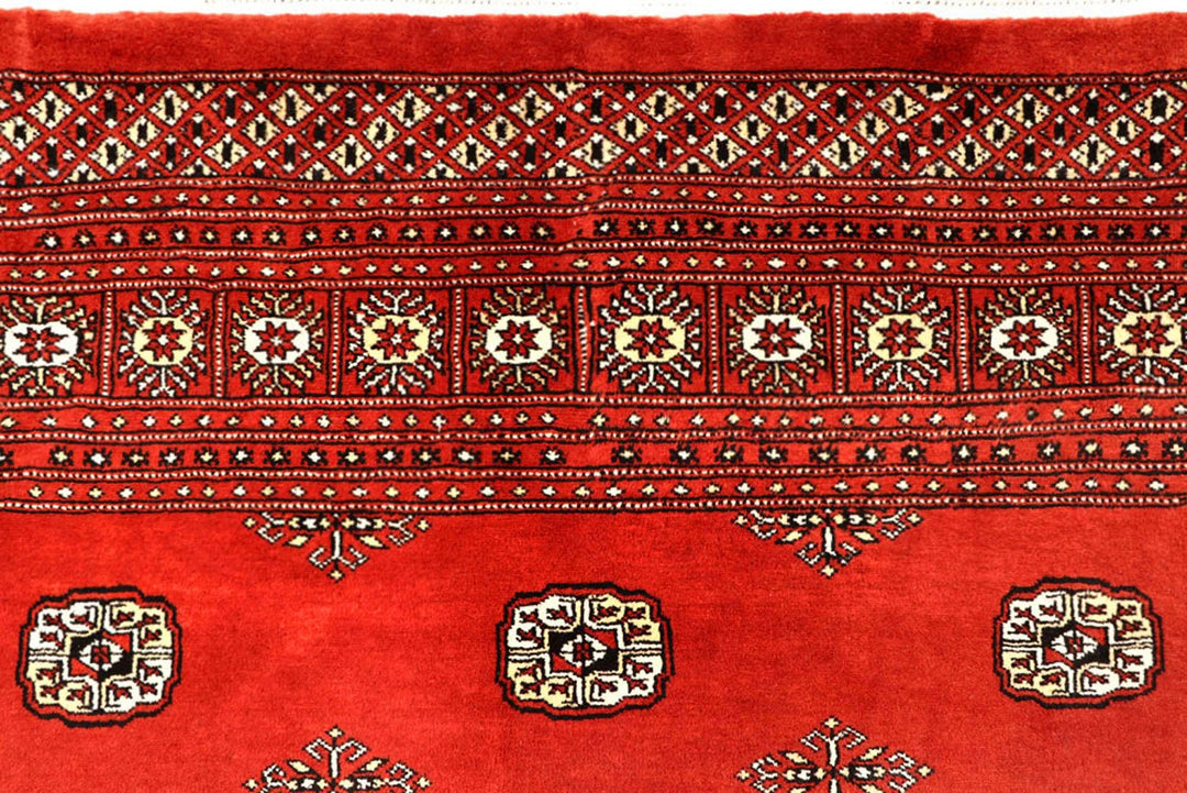 Orange Red Pakistani Bokhara Rug 10' 1" x 14' 11" Hand-Knotted | No. QA57587