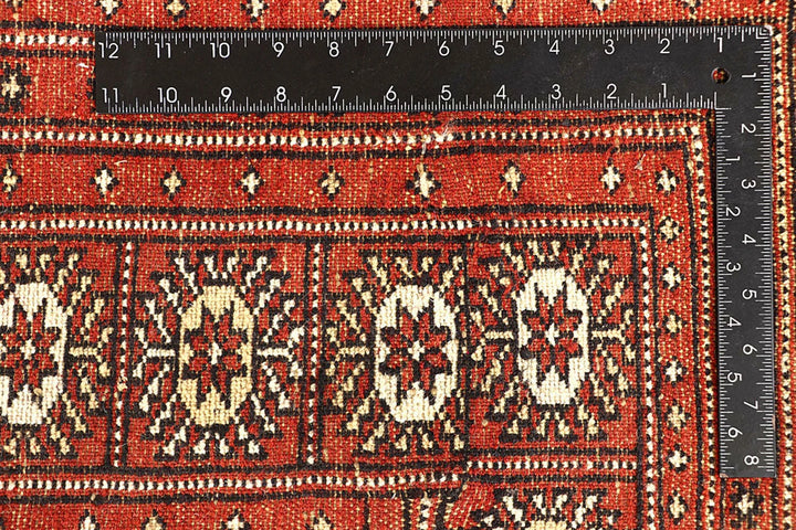 Orange Red Pakistani Bokhara Rug 10' 1" x 14' 11" Hand-Knotted | No. QA57587