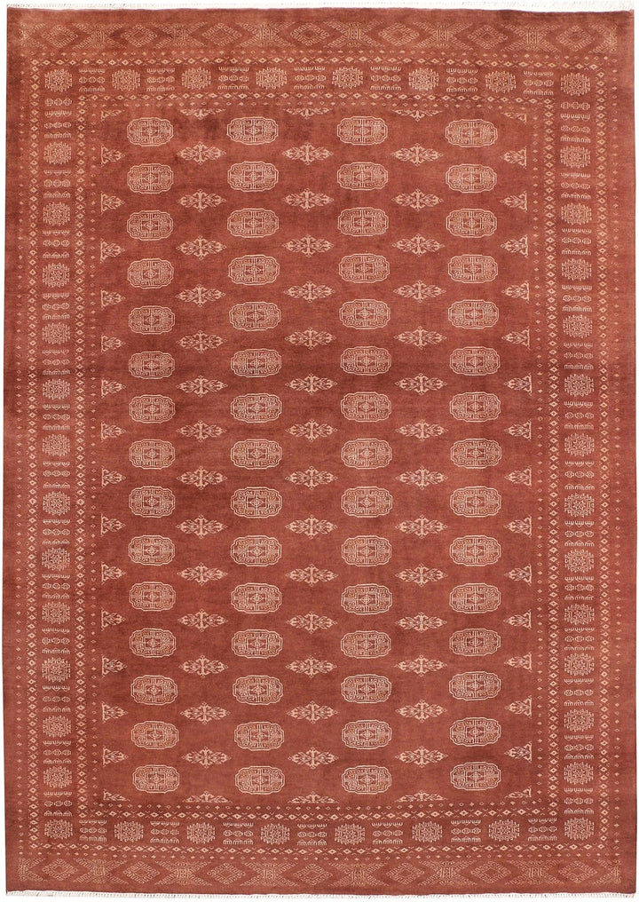 Sienna Pakistani Bokhara Rug 6' 8" x 9' 10" Hand-Knotted | No. QA57614