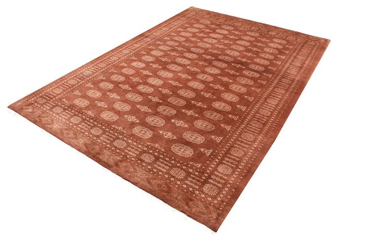 Sienna Pakistani Bokhara Rug 6' 8" x 9' 10" Hand-Knotted | No. QA57614