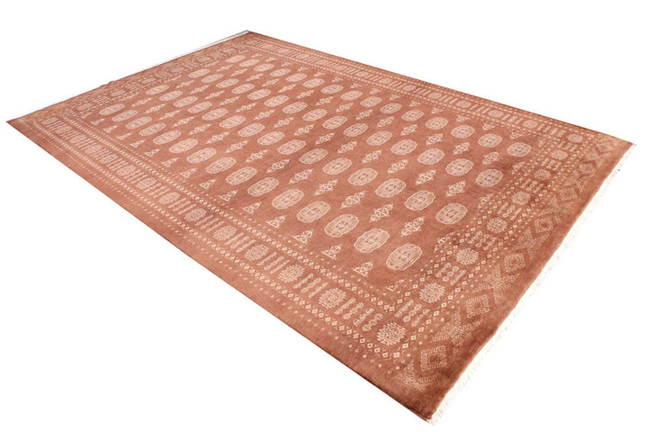 Sienna Pakistani Bokhara Rug 6' 8" x 9' 10" Hand-Knotted | No. QA57614