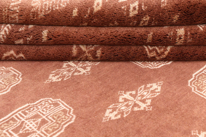 Sienna Pakistani Bokhara Rug 6' 8" x 9' 10" Hand-Knotted | No. QA57614