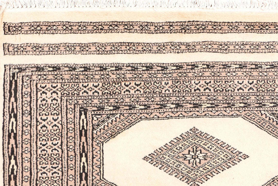 Tan Pakistani Jaldar Rug 3' 1" x 6' Hand-Knotted | No. QA57872