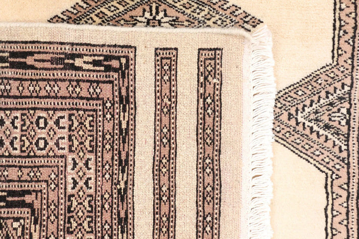 Tan Pakistani Jaldar Rug 3' 1" x 6' Hand-Knotted | No. QA57872