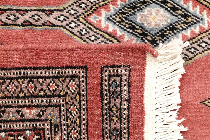 Salmon Pakistani Jaldar Rug 4' 1" x 6' 4" Hand-Knotted | No. QA58005