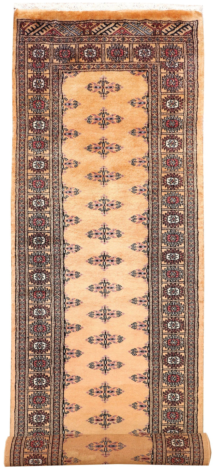Brown Pakistani Butterfly Rug 2' 7" x 10' 3" Hand-Knotted | No. QA58442