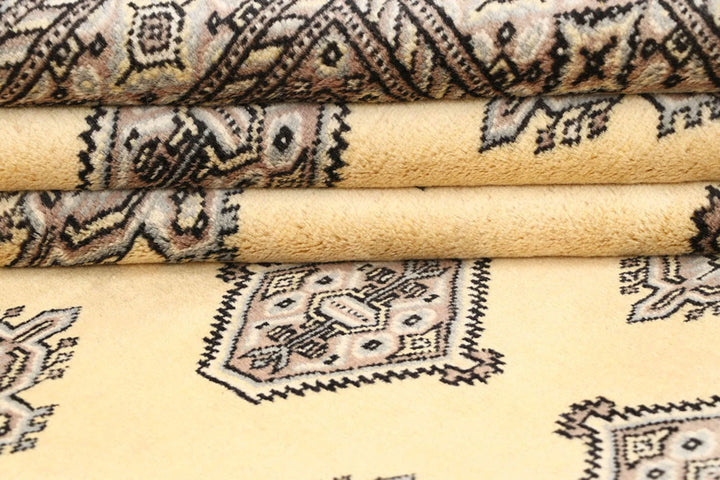 Yellow Pakistani Jaldar Rug 6' 5" x 6' 1" Hand-Knotted | No. QA58654