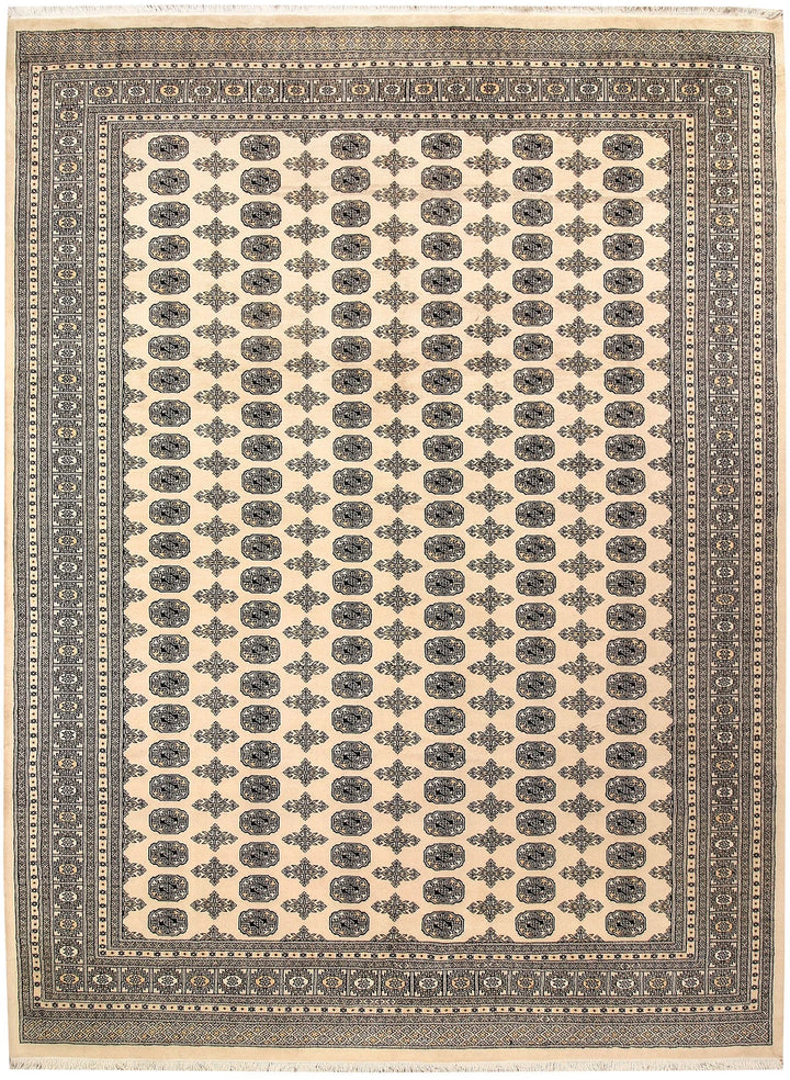 Brown Bokhara Rug 9' 2" x 12' 4" Hand-Knotted | No. QA58730