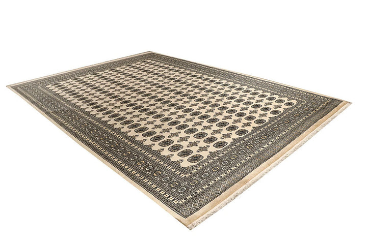 Brown Bokhara Rug 9' 2" x 12' 4" Hand-Knotted | No. QA58730