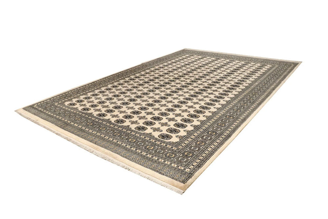 Brown Bokhara Rug 9' 2" x 12' 4" Hand-Knotted | No. QA58730