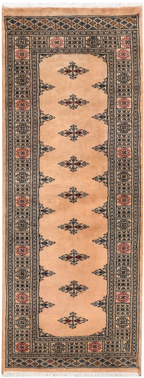 Brown Pakistani Butterfly Rug 2' 7" x 6' 8" Hand-Knotted | No. QA58781