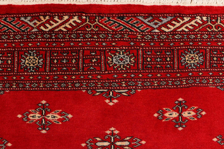 Dark Red Pakistani Butterfly Rug 4' 2" x 6' Hand-Knotted | No. QA58846
