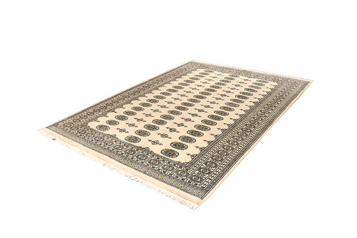 Brown Pakistani Bokhara Rug 5' 11" x 8' 5" Hand-Knotted | No. QA58915