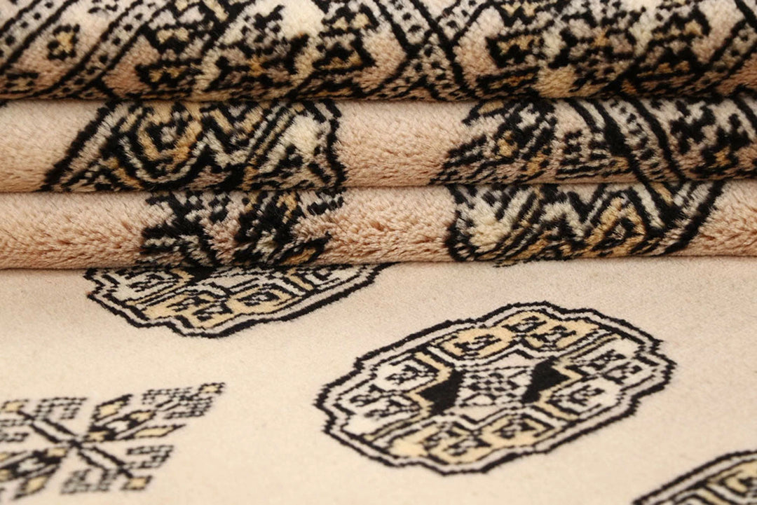 Brown Pakistani Bokhara Rug 5' 11" x 8' 5" Hand-Knotted | No. QA58988