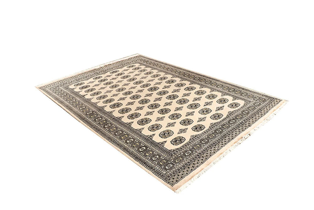 Brown Pakistani Bokhara Rug 5' 11" x 8' 5" Hand-Knotted | No. QA58988