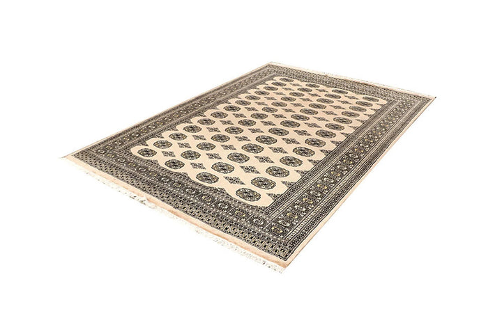 Brown Pakistani Bokhara Rug 5' 11" x 8' 5" Hand-Knotted | No. QA58988