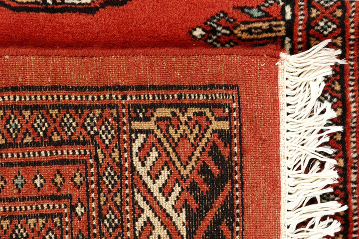 Tomato Pakistani Bokhara Runner 2' 6" x 16' Hand-Knotted | No. QA59025