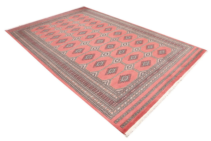 Salmon Pakistani Jaldar Rug 6' 7" x 10' 2" Hand-Knotted | No. QA59399