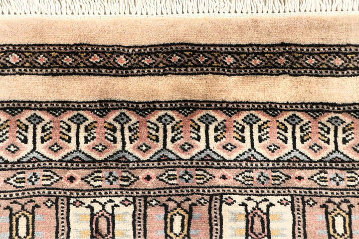 Brown Pakistani Jaldar Rug 2' 6" x 10' 6" Hand-Knotted | No. QA59678