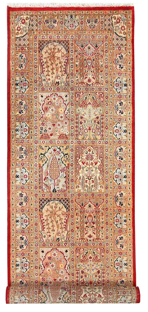 Pakistani Bakhtiar Runner Rug 2' 8" x 7' 8" Hand-Knotted | No. QA59795