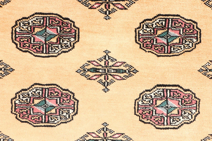 Orange Pakistani Bokhara Rug 3' x 6'1" Hand-Knotted | No. QA60064
