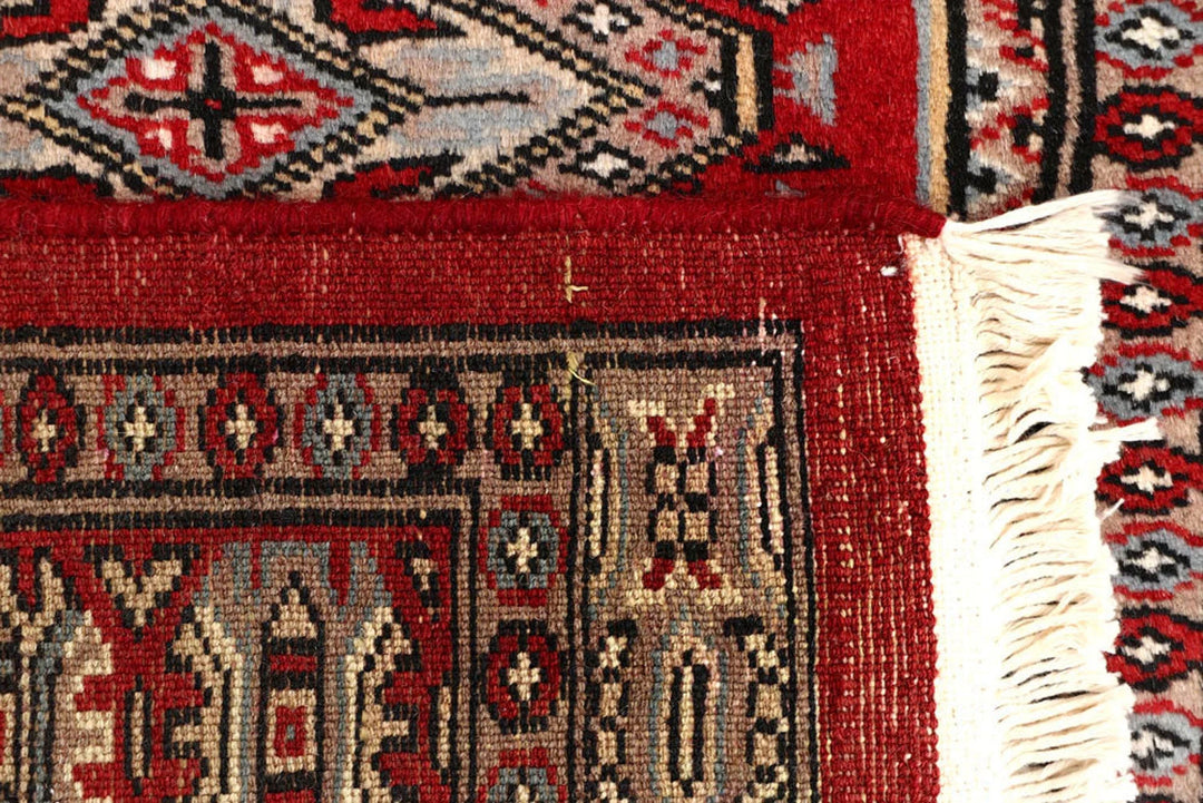 Red Pakistani Jaldar Rug 2' 4" x 8' 11" Hand-Knotted | No. QA60316