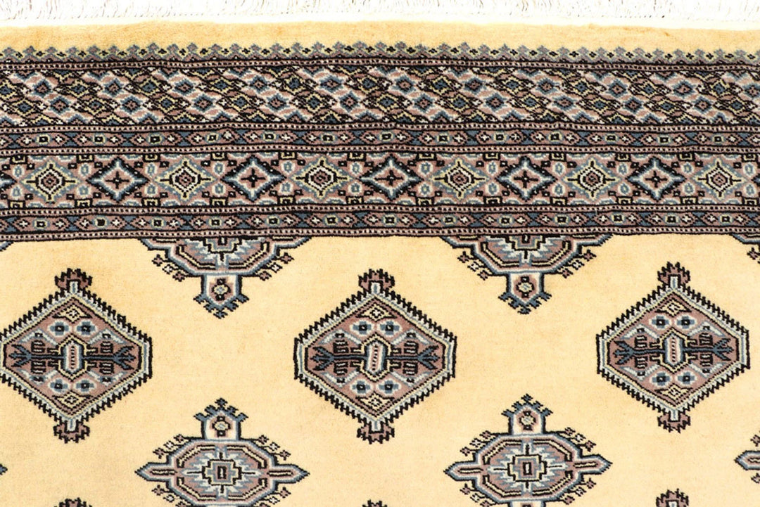 Yellow Pakistani Jaldar Rug 5' 1" x 7' 10" Hand-Knotted | No. QA60977