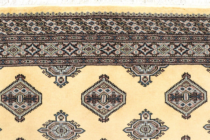 Yellow Pakistani Jaldar Rug 5' 1" x 7' 10" Hand-Knotted | No. QA60977