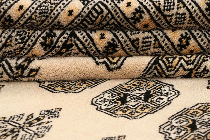Brown Pakistani Bokhara Rug 9' x 12' 4" Hand-Knotted | No. QA61306
