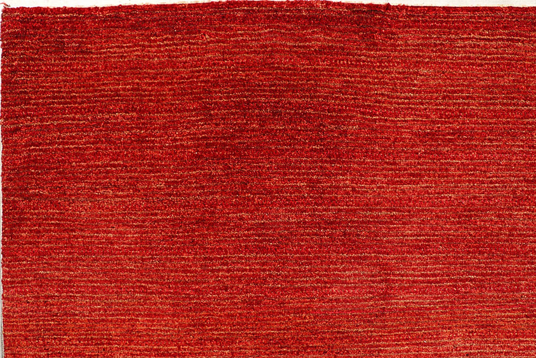 Red Pakistani Gabbeh Rug 5' 6" x 7' 0" Hand-Knotted | No. QA61368