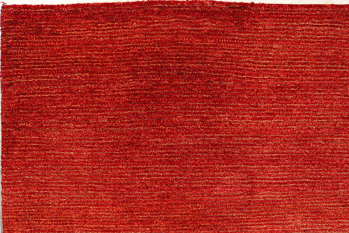 Red Pakistani Gabbeh Rug 5' 6" x 7' 0" Hand-Knotted | No. QA61368