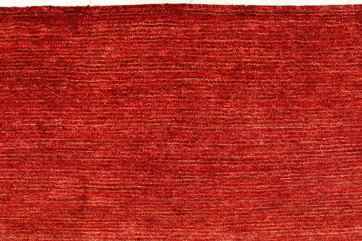 Red Pakistani Gabbeh Rug 5' 6" x 7' 0" Hand-Knotted | No. QA61368