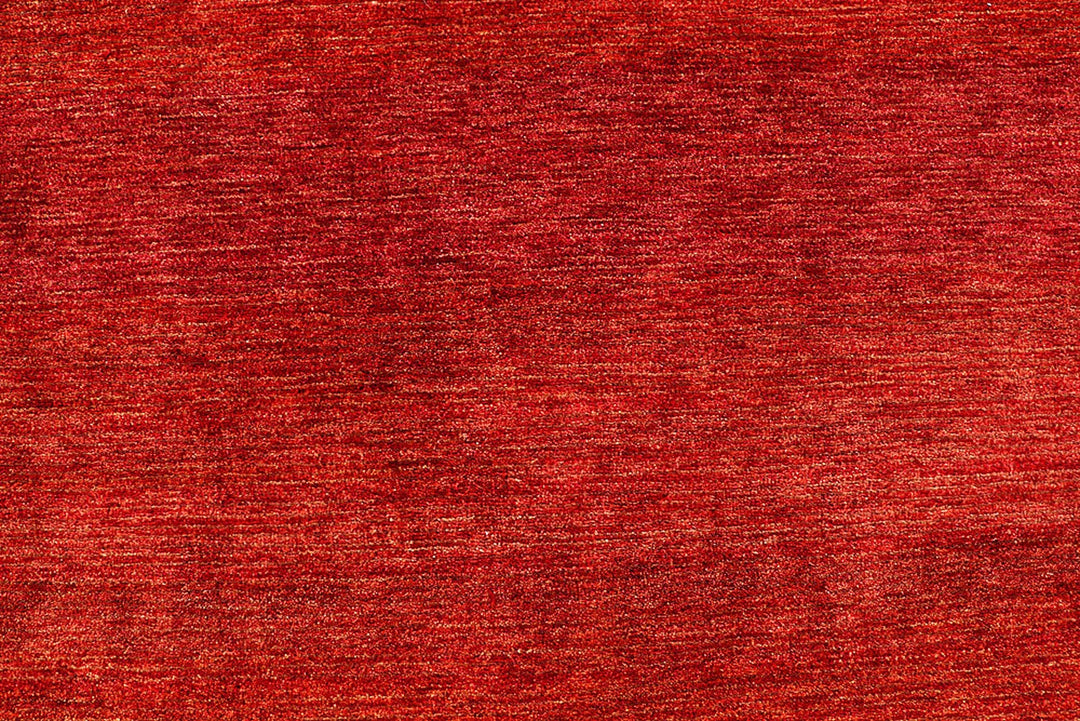 Red Pakistani Gabbeh Rug 5' 6" x 7' 0" Hand-Knotted | No. QA61368